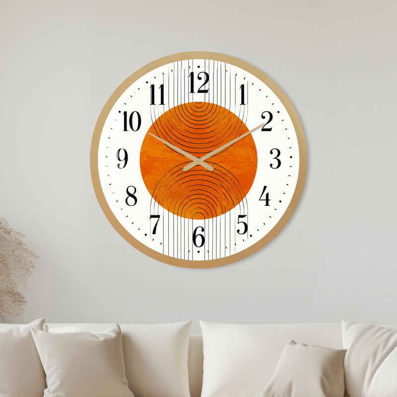 Orange Orbit with gold frame