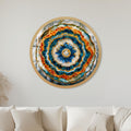 Sapphire Geode Bloom with gold frame