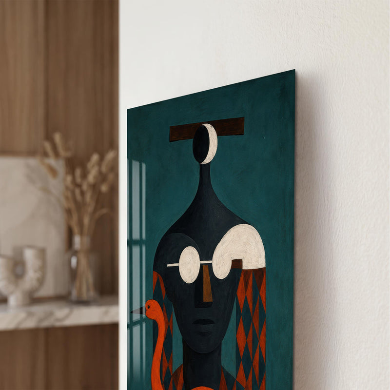 Artronauts Glass Print Flamingo Guardian Glass Wall Art