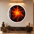 Molten Lava Burst with white frame