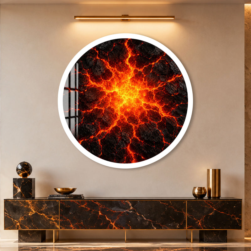 Molten Lava Burst with white frame