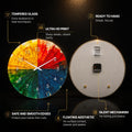 Rainbow Radial Burst — tempered glass, ultra HD print, ready to hang