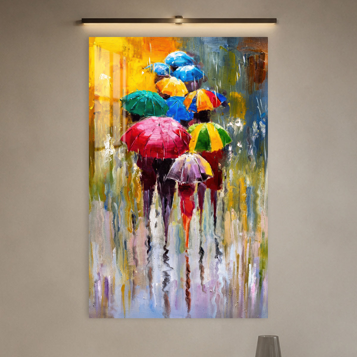 Rainy Day Umbrellas in a modern room