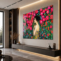 Artronauts Glass Print Woman Among Flowers Glass Wall Art