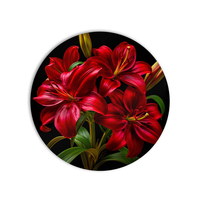 Crimson Lily Bouquet product shot on white background
