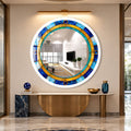 Azure Jewel Mosaic with white frame
