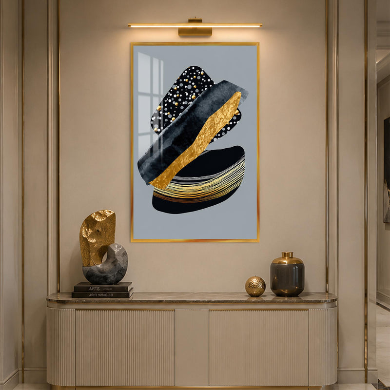 Golden Layered Forms with gold frame