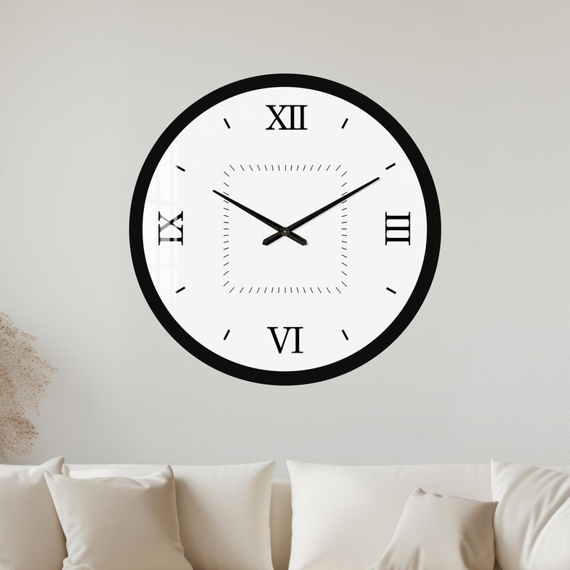 Classic Roman Numerals with black frame