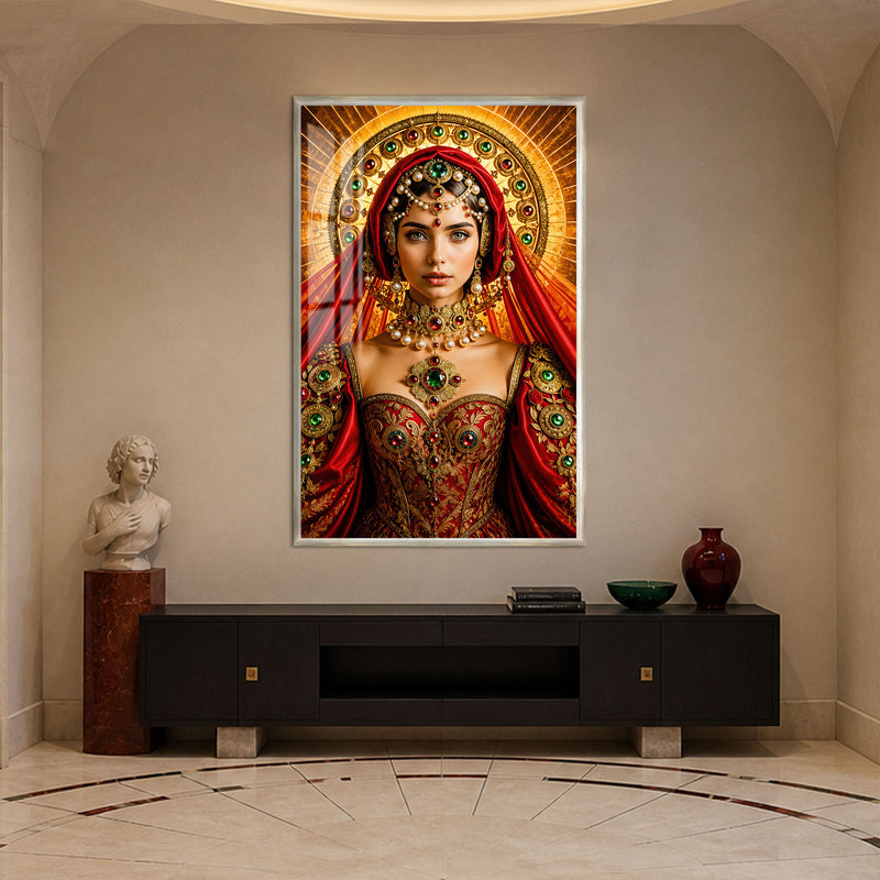 Crimson Jewel Queen with silver frame