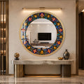 Cathedral Floral Mosaic with gold frame