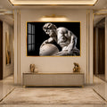Artronauts Glass Print 18x12 cm | 7.1"x4.7" / Gold Classical Marble Study Glass Wall Art