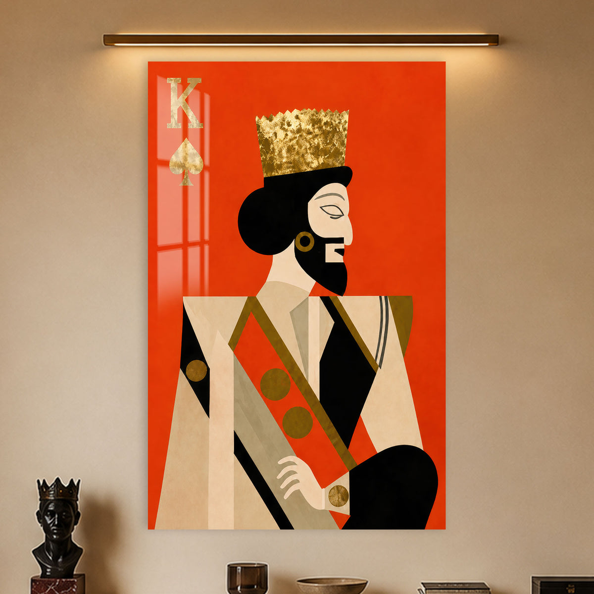 King Of Spades in a modern room