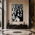 Artronauts Glass Print 12x18 cm | 4.7"x7.1" / Gold The 3D Audience Glass Wall Art