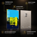 Electric Horizon — tempered glass, ultra HD print, ready to hang