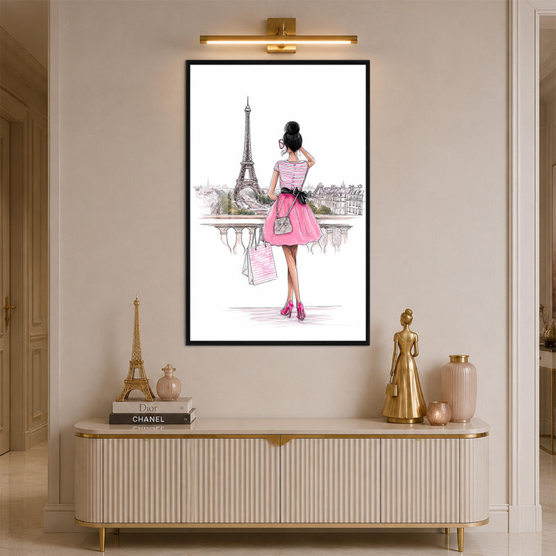 Parisian Pink Elegance with black frame