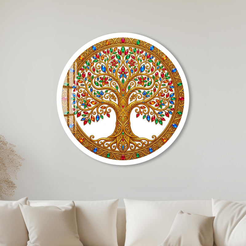 Jewel Tree Of Life with white frame