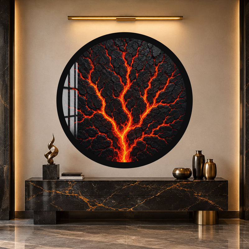 Molten Lava Tree with black frame