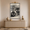 Tokyo Polka Dot Cats with black frame