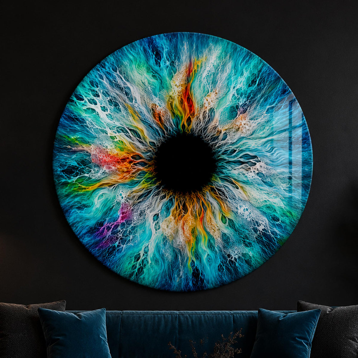 Chromatic Iris in a modern room