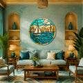 Turquoise Sailing Regatta in a modern room