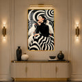 Monochrome Muse with gold frame