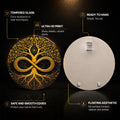 Eternal Golden Tree — tempered glass, ultra HD print, ready to hang
