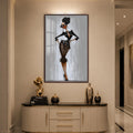 Black Rose Fashionista with walnut frame