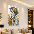 Artronauts Glass Print Golden Botanical Muse Glass Wall Art