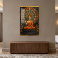 Buddha Mandala Serenity with gold frame