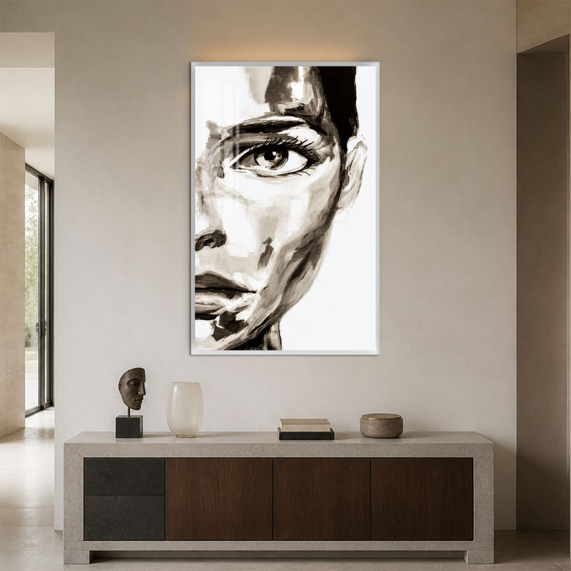 Half Seen with white frame