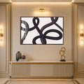 Plum Ribbon Loops with walnut frame