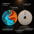 Fire And Water — tempered glass, ultra HD print, ready to hang