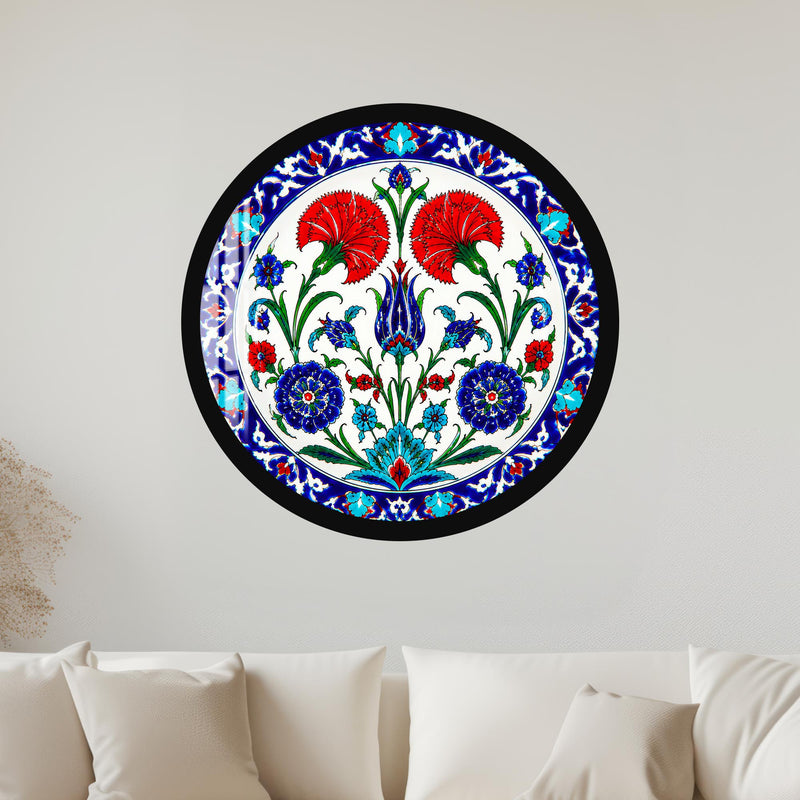 Iznik Floral Garden with black frame