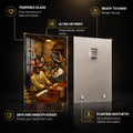 Golden Hour Jazz Club — tempered glass, ultra HD print, ready to hang