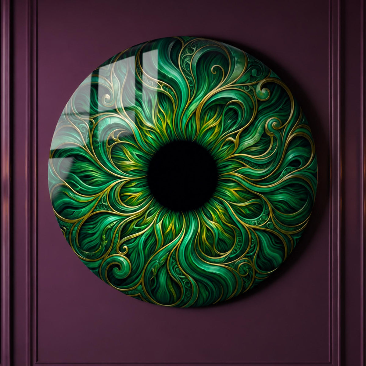 Emerald Iris in a modern room