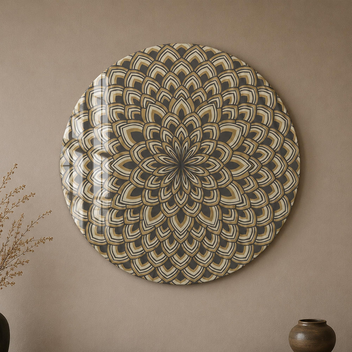 Art Deco Lotus Fan Mandala lifestyle view