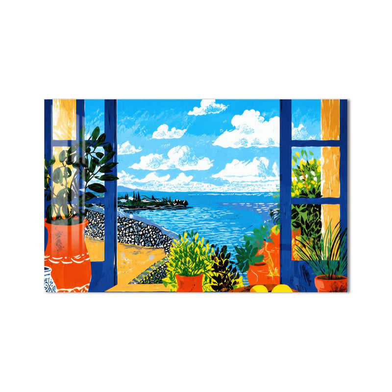 Mediterranean Window View product shot on white background