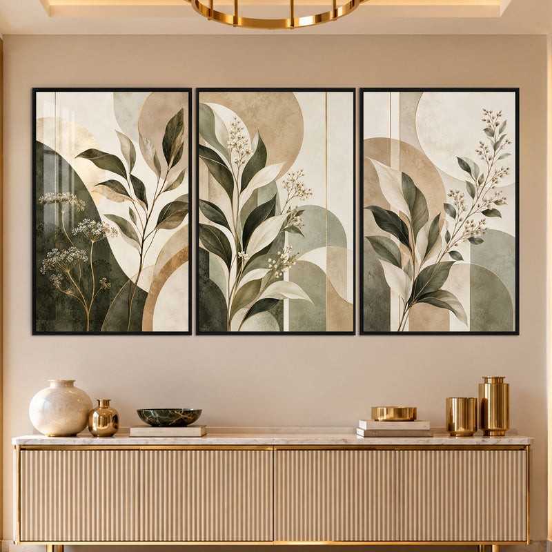 Botanical Harmony with black frame