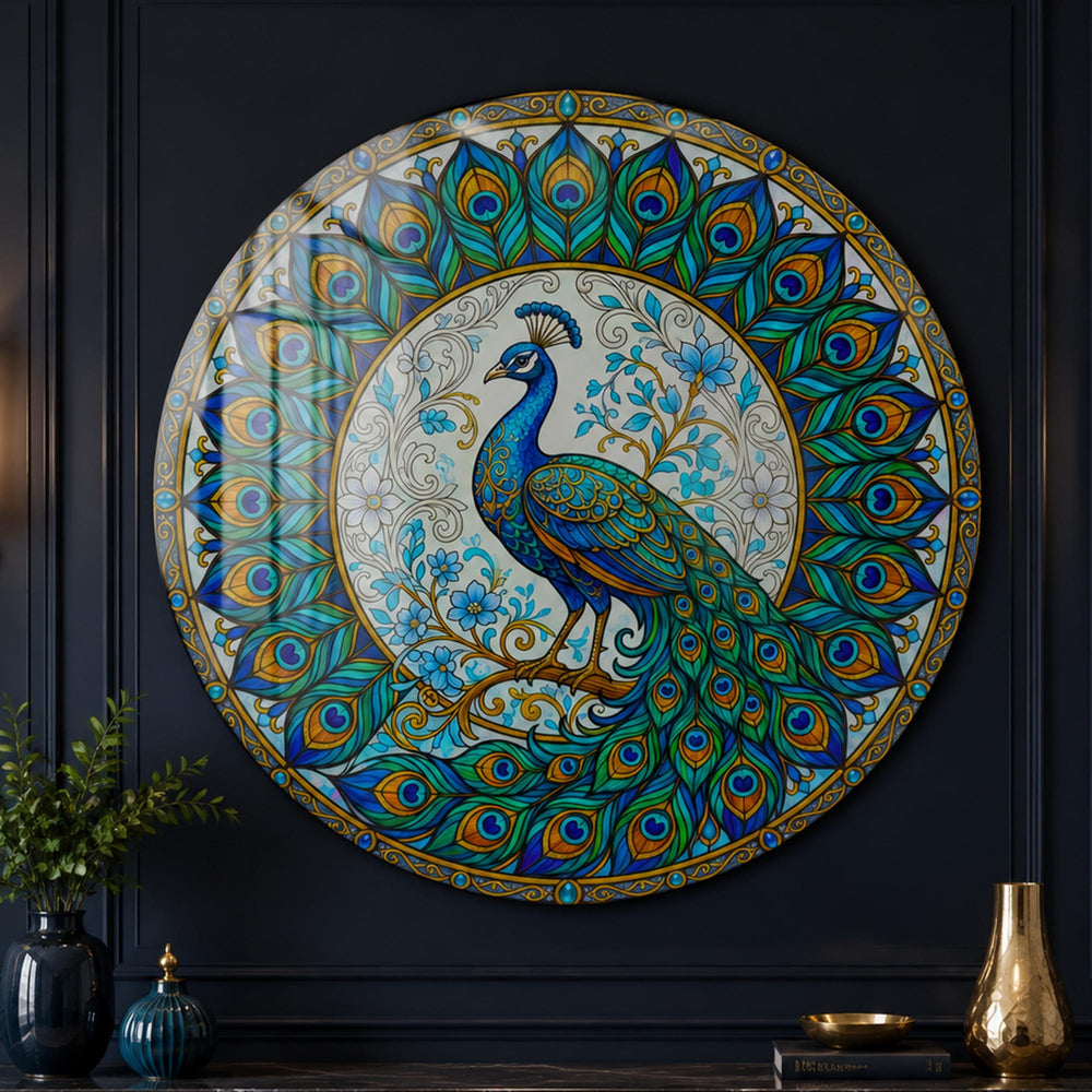 Emerald Peacock III in a modern room