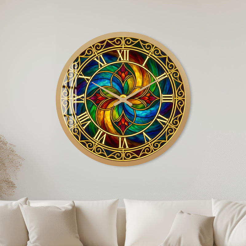 Rainbow Cathedral Dial with gold frame