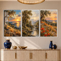 Golden Sunset with white frame