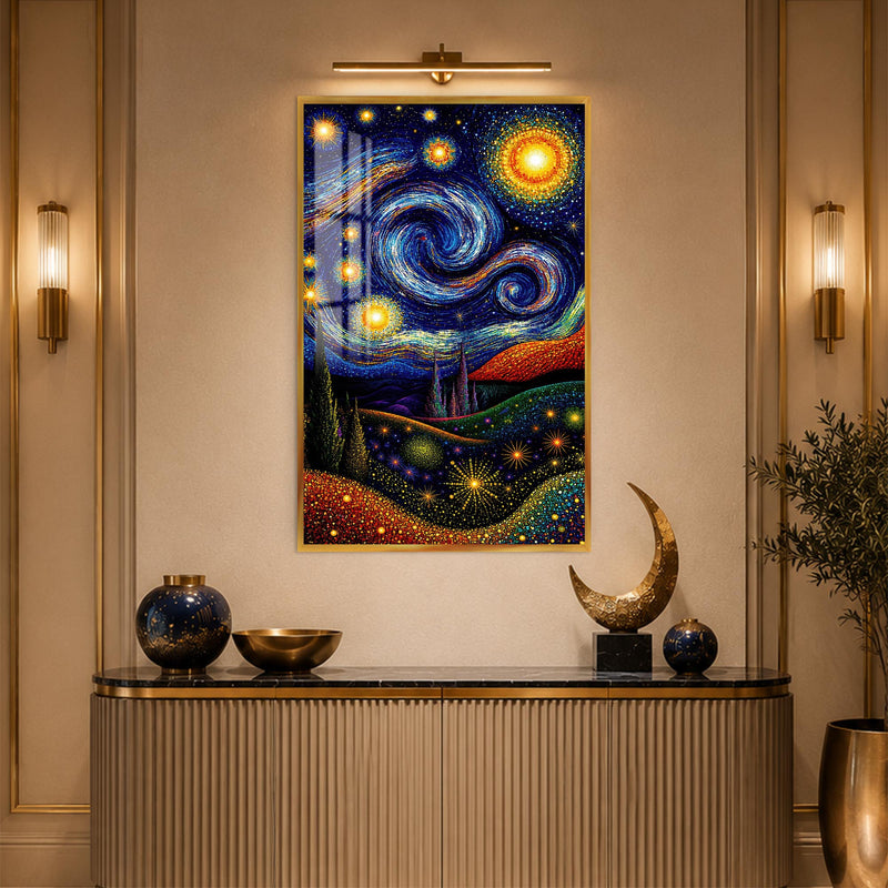 Celestial Whirlwind with gold frame