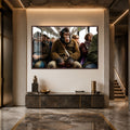 Chimpanzee Train Commuter with walnut frame