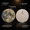 Gilded Lunar Surface — tempered glass, ultra HD print, ready to hang