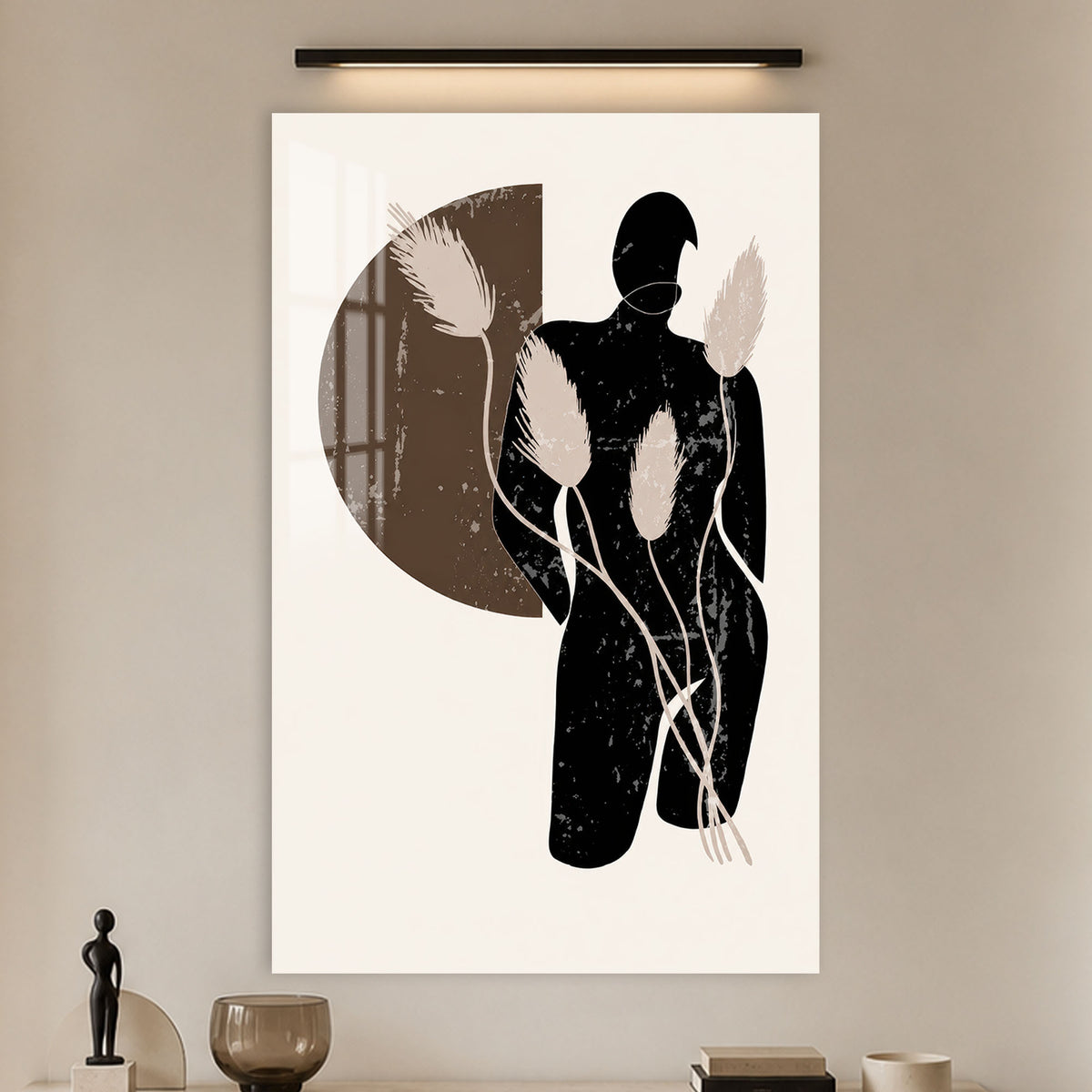 Figure Among Reeds in a modern room