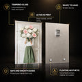 Hidden By Peonies — tempered glass, ultra HD print, ready to hang