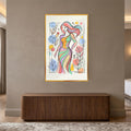 Colorful Feminine Grace with gold frame
