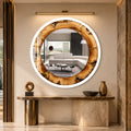 Golden Timber Rings with white frame
