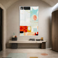 Playful Geometric Rhythm with white frame