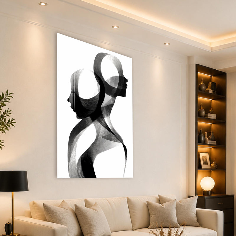 Intertwined Human Silhouettes angled lifestyle view